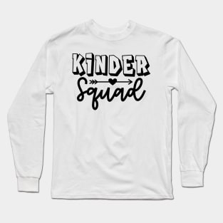 Kinder Squad Funny Kids Back to School Long Sleeve T-Shirt